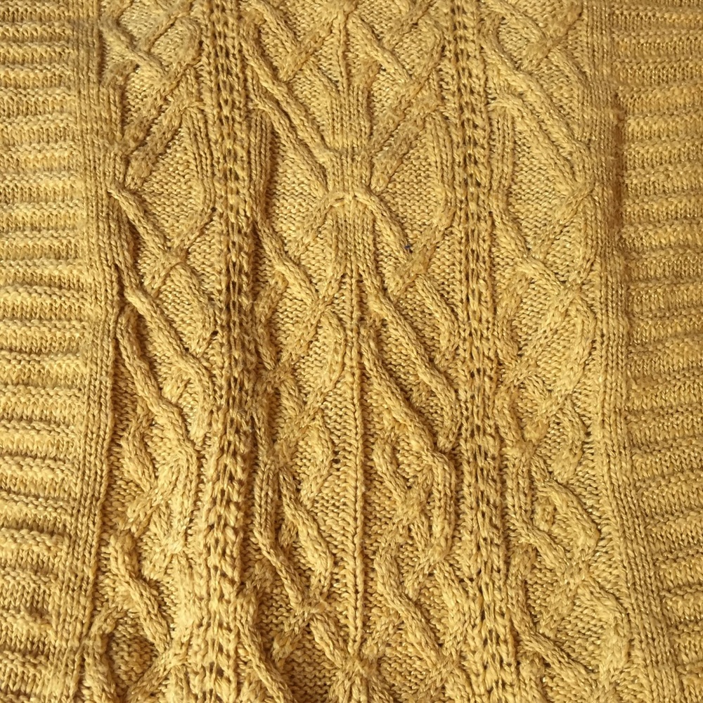 Yellow knit sweater